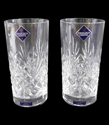 Lot 499 - A pair of Edinburgh Crystal tumblers, boxed.