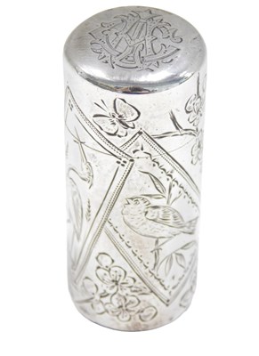 Lot 539 - A Victorian silver scent bottle, with bright...