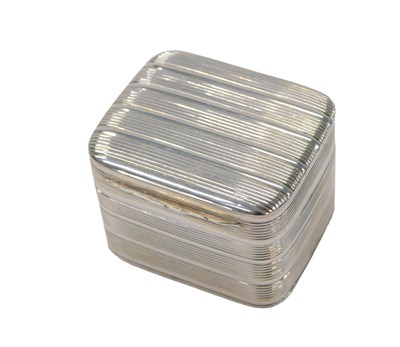 Lot 35 - A George III silver reeded nutmeg grater, with...