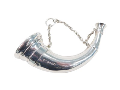 Lot 49 - A Victorian silver horn shaped vinaigrette by...
