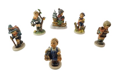 Lot 464 - Six Goebel Hummel figures, comprising numbers...