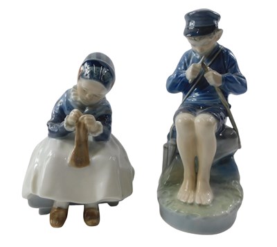 Lot 474 - Two Royal Copenhagen figures, comprising a...