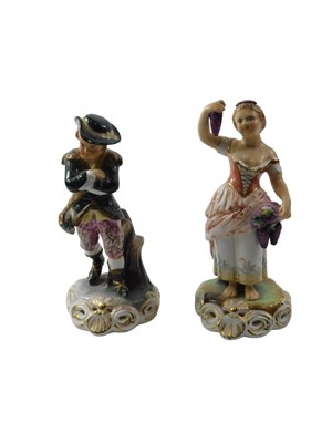 Lot 476 - A pair of Royal Crown Derby porcelain figures,...