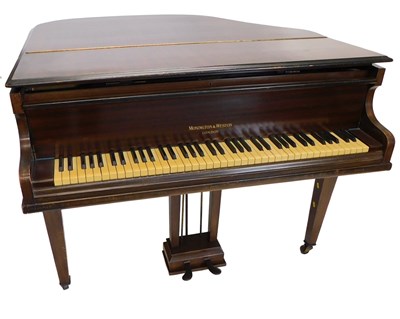 Lot 972 - A Babette mahogany cased baby grand piano,...