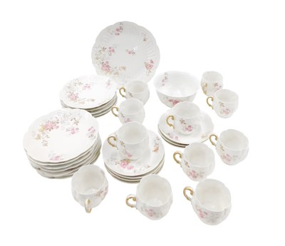 Lot 177 - A Limoges part coffee service, on a white...