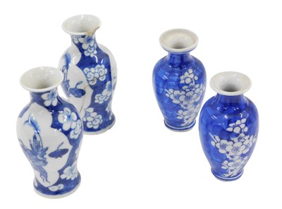Lot 467 - Four miniature Oriental bud vases, comprising...