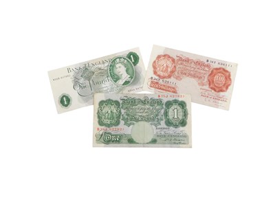 Lot 618 - Three Bank of England banknotes, comprising a...
