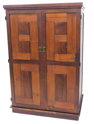 Lot 964 - A modern hardwood and bamboo inlaid...