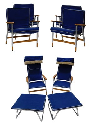 Lot 978 - A collection of six Geebro Transoceanic chairs,...