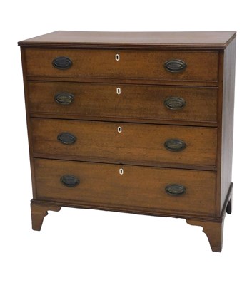 Lot 997 - An early 19thC oak chest of drawers, the top...