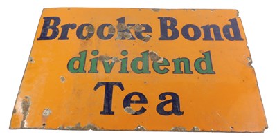 Lot 4 - A Brooke Bond enamel advertising sign, on...