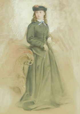 Lot 575 - A 19thC School, portrait of a lady,...