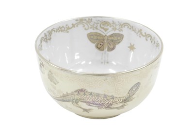 Lot 455 - A Crown Devon Fieldings lustre tea bowl, on a...