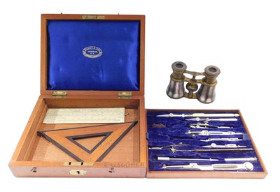 Lot 603 - A 19thC cased scientific instruments set, by...