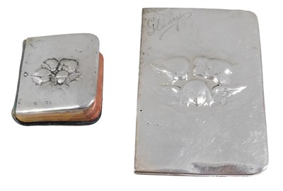 Lot 671 - A Victorian silver prayer book cover, with...