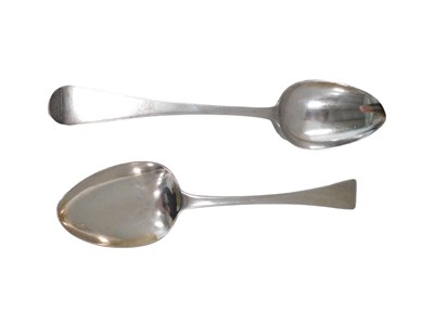 Lot 681 - A pair of Victorian silver fiddle pattern...