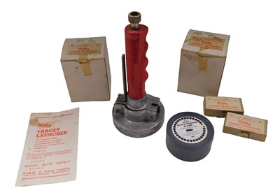Lot 634 - A Webley target launcher, with stock of Webley...