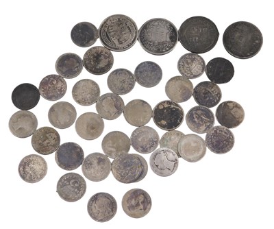 Lot 714 - A group of Victorian and later silver...