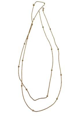Lot 564 - A silver gilt neck chain, of curb link design,...