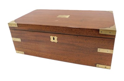 Lot 127 - A 19thC mahogany writing box, the top with...