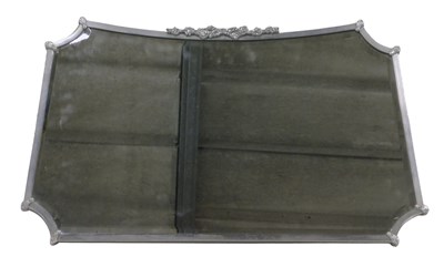 Lot 827 - An Art Deco chrome framed wall mirror, with...