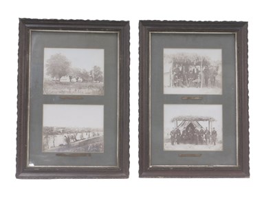Lot 828 - Four framed military photographs, depicting...