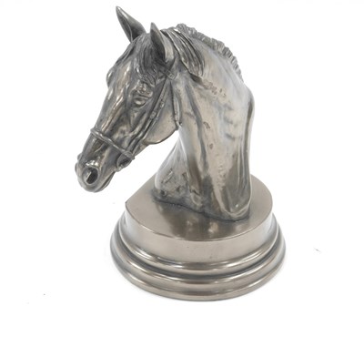 Lot 868 - Genius Island resin bronze pattinated horse...