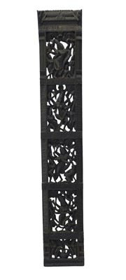 Lot 928 - An Eastern carved hardwood panel, each...
