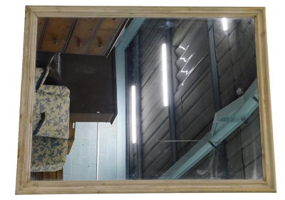 Lot 933 - A cream painted rectangular wall mirror, with...