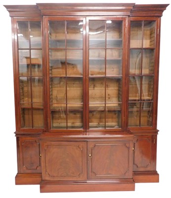 Lot 986 - A late 19th/early 20thC mahogany breakfront...