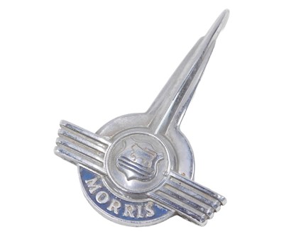 Lot 425A - A Morris car badge, with blue enamel band,...