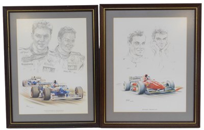 Lot 36 - Motor Racing. Simon Taylor, framed artist...