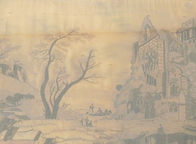 Lot 572 - A Victorian silk monochrome needlepoint...
