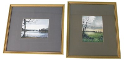 Lot 569A - E Littlewood (20thC School). Two lake scene...