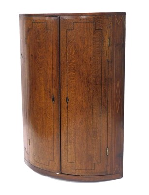 Lot 636 - An early 19thC oak and mahogany boxwood and...