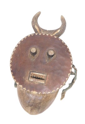 Lot 206 - A Goli tribal mask, Ivory Coast, 45cm high.