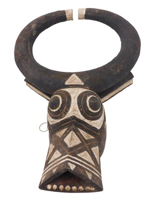 Lot 227 - A Bwa buffalo tribal mask, Burkina Faso, 53cm...