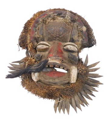 Lot 230 - A Guere tribal mask, Ivory Coast/Liberia, 46cm...