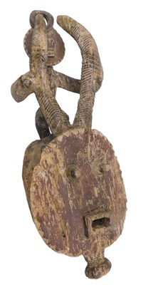 Lot 232 - A Baule Goli tribal mask, Ivory Coast, 78cm high.