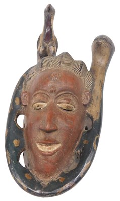 Lot 234 - A Guro Zaouli tribal mask, Ivory Coast, 41cm...