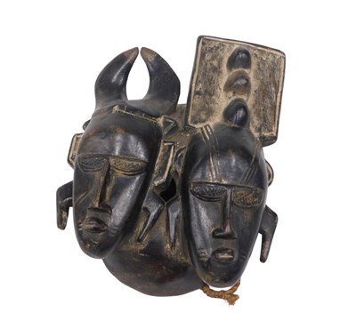 Lot 243 - A Ligbi tribal mask, Ivory Coast/Liberia, 32cm...