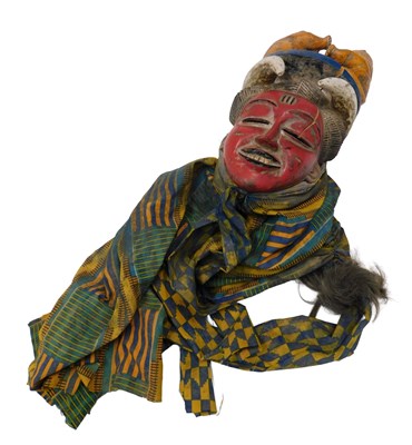 Lot 247 - A Guro Zaouli tribal mask, Ivory Coast, 47cm...