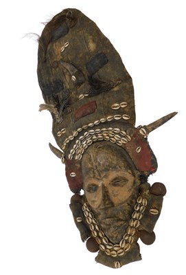Lot 259 - A Dan tribal mask, Ivory Coast, 41cm high.