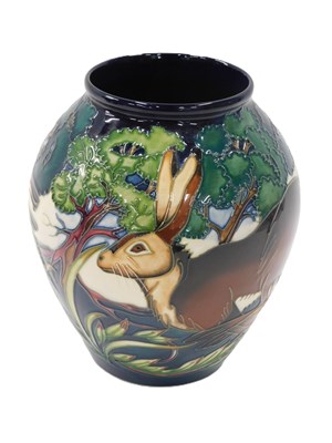 Lot 11 - A Moorcroft Sowerby Hare pattern vase,...