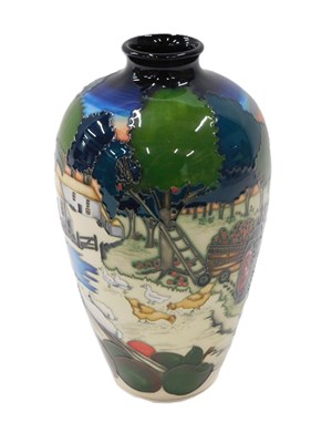 Lot 12 - A Moorcroft Fowler's Orchard vase, dated 2007,...