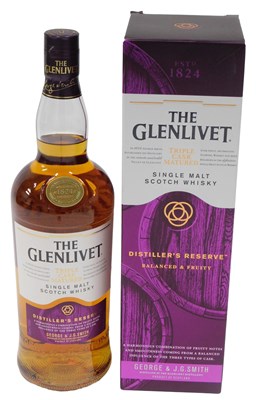 Lot 105 - A bottle of Glenlivet triple cask matured...