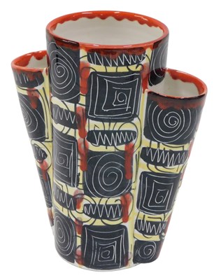Lot 107 - A Magioli 1950s/60s triple vase, hand...