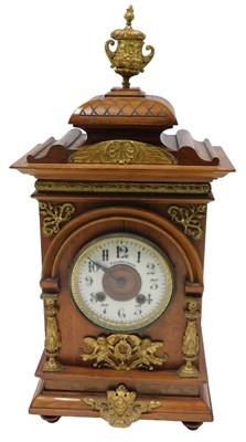 Lot 120 - A late 19thC German walnut and gilt metal...