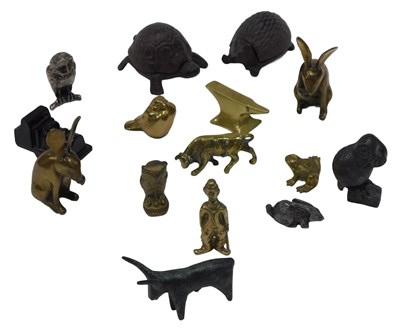 Lot 141 - Various metal ornaments, to include a pair of...