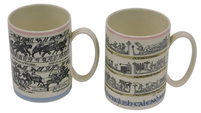 Lot 154 - A Wedgwood Old English Calendar mug, and...